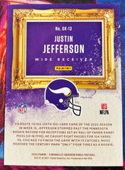 2021 Panini Chronicles Gridiron Kings Justin Jefferson #GK-13 75/99 RC