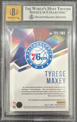 2020 Panini Recon True Potential Signatures Gold Tyrese Maxey #14 BGS 9 Auto 10