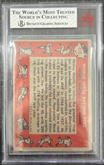 1958 Topps Hank Aaron Mickey Mantle World Series Batting Foes #418 /Mickey BVG 1.5