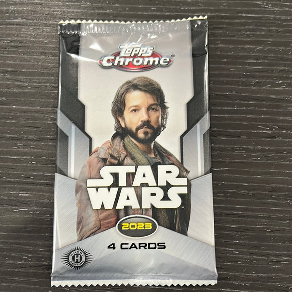 2023 Topps Star Wars Chrome Hobby Box Pack - 4 Cards/Pack