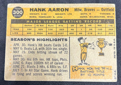 1960 Topps Hank Aaron #300