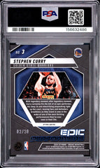 2024 Panini Mosaic Epic Performers Stephen Curry Performers-blue Flr PSA 9
