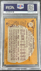 1981 Topps Magic Johnson #21 PSA 8 Auto 8