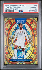 2025-2026 Panini Select La Liga Stained Glass Jude Bellingham PSA 10 #12