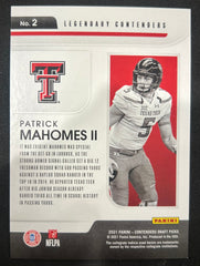 2021 Panini Contenders Draft Picks Legendary Contenders Patrick Mahomes II #No. 2 Holo Foil 15/39