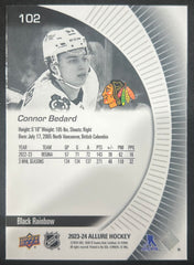 2024 2023-24 Upper Deck Allure Hockey Connor Bedard #102 Black Rainbow