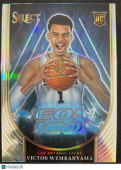 2024 2023-24 Panini Select Prizm Victor Wembanyama #13 Neon Icon RC