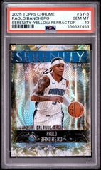 2025 Topps Chrome Serenity Paolo Banchero Serenity-yellow Refractor PSA 10 POP1