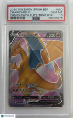 2020 Pokemon Swsh Black Star Promo Charizard V Chmpn.Path Elite Trnr.Box PSA 10 #050