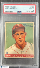 1933 Goudey Ben Cantwell #139 PSA 2