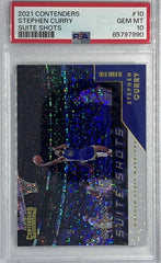 2021 Panini Contenders Basketball, Suite Shots, Stephen Curry, PSA 10