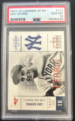 2001 Upper Deck Legends Of Ny Lou Gehrig #111 PSA 10