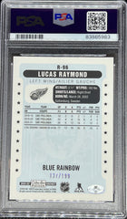 2021 O-Pee-Chee Platinum Hockey, Retro Rainbow Blue 137/199, Lucas Raymond, #R96, PSA 9