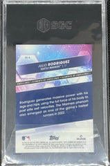 2022 Bowman's Best Baseball, Elements of Excellence, Atomic Refractor, Julio Rodriguez, #EE-4, SGC 10