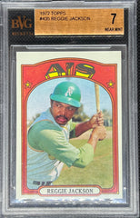 1972 Topps Baseball, Reggie Jackson, #435, BVG 7