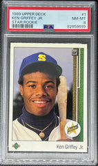 1989 Upper Deck Baseball, Star Rookie, Ken Griffey, Jr., #1, PSA 8