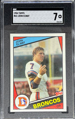 1984 Topps Football, John Elway, SGC 7