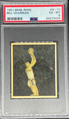 1951 Berk Ross Basketball, Bill Sharman, #4-11, PSA 6