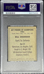 1951 Berk Ross Basketball, Bill Sharman, #4-11, PSA 6