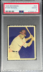 1949 Bowman Baseball, Stan Musial, #24, PSA 2