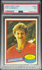 1980 O-Pee-Chee Hockey, Rod Langway, #344, PSA 7