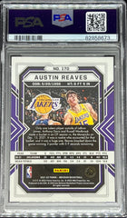 2021 Obsidian Basketball, Electric Etch Red Flood, Austin Reaves, #170, PSA 9