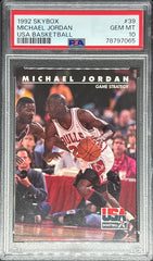 1992 Skybox Basketball, USA Basketball, Michael Jordan, #39, PSA 10