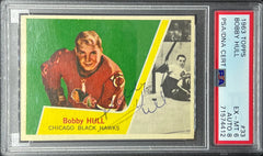 1963 Topps Hockey, Bobby Hull, #33, PSA 6 / Auto 8