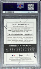 2022 Topps Finest Baseball, Julio Rodriguez, #23, PSA 10