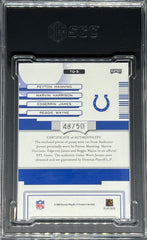 2006 Playoff Absolute Memorabilia Football, Team Quads Materials 48/50, Manning / Harrison / James / Wayne, #TQ-5, SGC 9.5