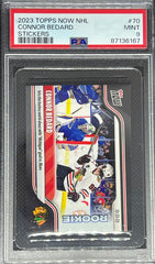 2023 Topps Now NHL Hockey, Stickers, Connor Bedard, #70, PSA 9