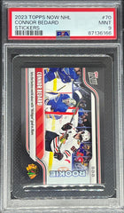 2023 Topps Now NHL Hockey, Stickers, Connor Bedard, #70, PSA 9