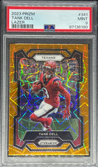 2023 Panini Prizm Football, Lazer, Tank Dell, #341, PSA 9