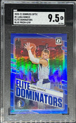 2020 Donruss Optic Basketball, Elite Dominators Blue Prizm 4/49, Luka Doncic, #1, SGC 9.5