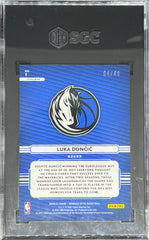 2020 Donruss Optic Basketball, Elite Dominators Blue Prizm 4/49, Luka Doncic, #1, SGC 9.5