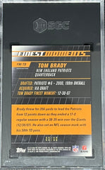 2008 Topps Finest Football, Finest Moments Black Refractor 39/99, Tom Brady, #FM-TB, SGC 9.5
