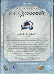 2023 Upper Deck Artifacts Hockey, NHL Remnants Jersey, Cale Makar, #NR-CM