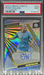 2022 Panini Revolution Soccer, Auto, Erling Haaland, #AEH, PSA 9