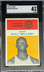 1961 Fleer Basketball, Walt Bellamy, #4, SGC 4