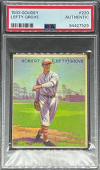 1933 Goudey Baseball, Lefty Grove, #220, PSA Authentic