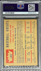 1960 Fleer Baseball, Ty Cobb, #42, PSA 2.5