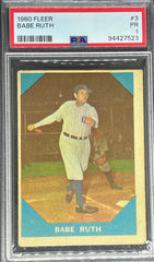 1960 Fleer Baseball, Babe Ruth, #3, PSA 1