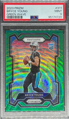 2023 Panini Prizm Football, Green Wave, Bryce Young, #311, PSA 9