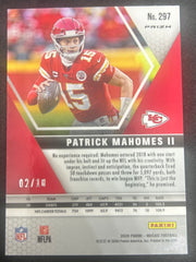 2020 Panini Mosaic Patrick Mahomes No Huddle Gold