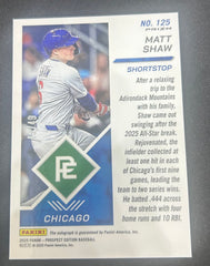 2025 Panini Prospect Edition Matt Shaw Autograph