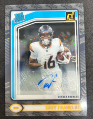 2024 Donruss Clearly Troy Franklin Team Logos Autograph