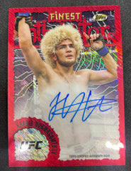 2024 Topps Finest Khabib Nurmagomedov Red Shimmer Autograph