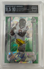 2021 Leaf Metal Draft Crystals Green Amon-Ra St. Brown