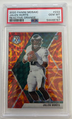 2020 Panini Mosaic Jalen Hurts Reactive Orange