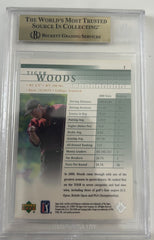 2001 Upper Deck Tiger Woods Misprint Blue Ink